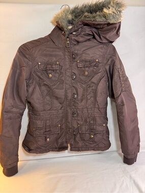 Nori Women’s Brown Hooded Parka Jacket